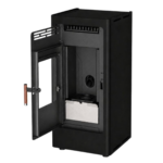 Poêle à granulés FIREMATIC BR12 Premium ouvert avec foyer en fonte
