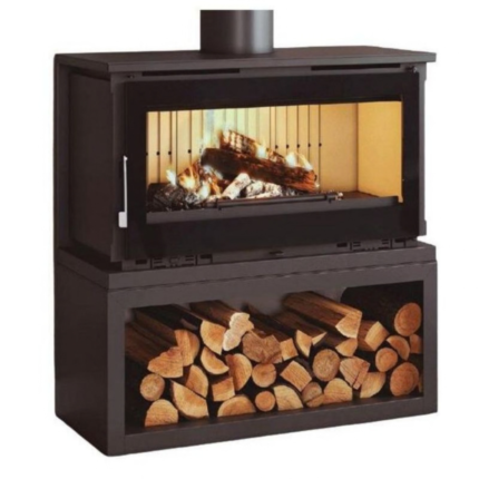 Poêle à bois raccordable FM Toronto-S avec bûcher intégré