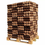 Bûches de nuit longue durée conditionnées sur palette de 960 kg