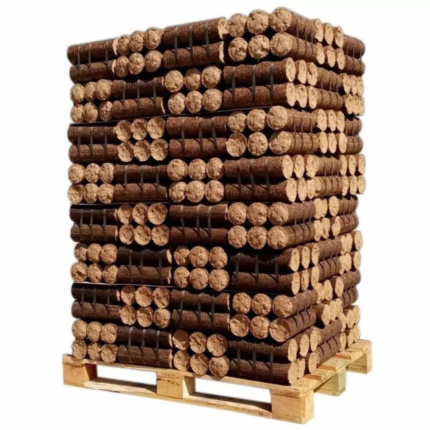 Bûches de nuit longue durée conditionnées sur palette de 960 kg
