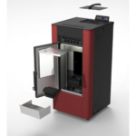 Poêle FIREMATIC C12 ouvert avec brasier et cendrier amovible